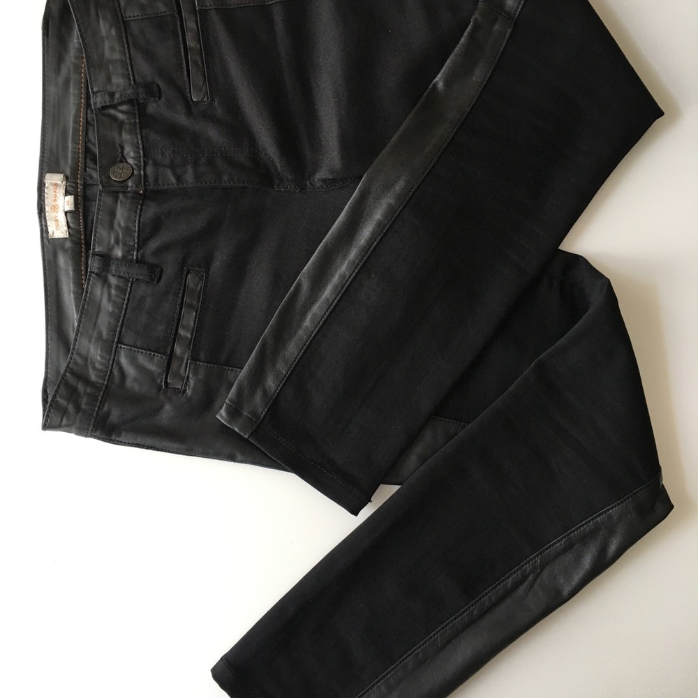 Tory Burch pants with leather side and trim